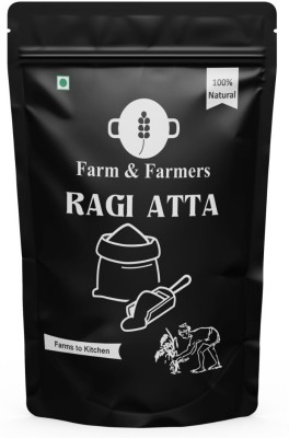 Farm & Farmers Natural|Chemical Free,Protien Fibre,Premium Quality|Nachni Atta|Ragi Flour(Atta)(0.5 kg)