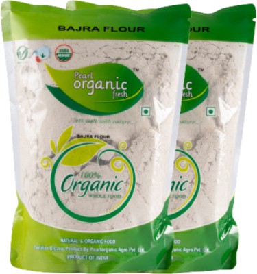 Pearl Organic Fresh Bajra Flour(2 kg, Pack of 2)