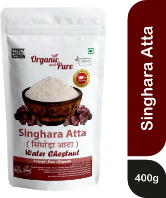 Organic and Pure Water Chestnut Flour Atta Powder, Singhara Atta Flour Powder, Singada, Chest Nut(0.4 kg)