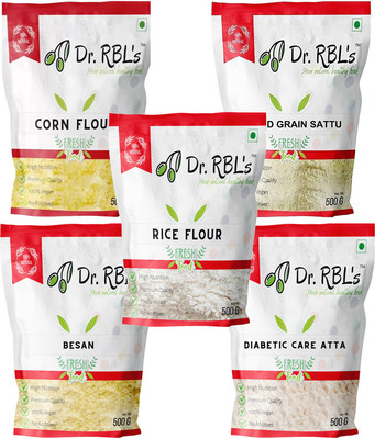 Dr. RBL's Corn Sattu Besan Diabetic Care Rice Flour Combo Pack of 5(2.5 kg, Pack of 5)