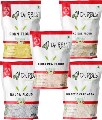 Dr. RBL's Corn Urad Dal Bajra Diabetic Care Chickpea Flour Combo Pack of 5(2.5 kg, Pack of 5)