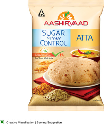 AASHIRVAAD Sugar Release Control Atta | Low in GI, Great in Taste |(5 kg)