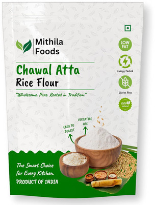 MITHILA FOODS 2 Kg Gluten-Free Rice Atta, Stone-Ground | High Fibre, Soft Rotis, Idiyappam(2 kg)