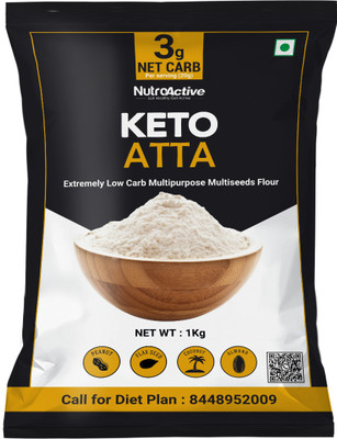 NUTROACTIVE Keto Atta (1g Net Carb Per Roti ) Extremely Low Carb Flour - 1kg(1 kg)