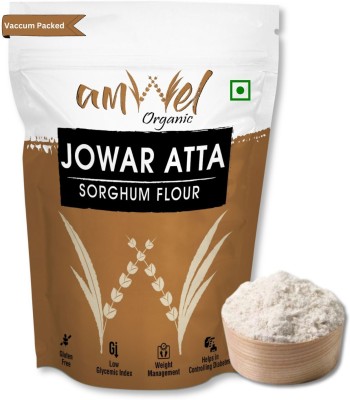 Amwel Organic Jowar Atta | Sorghum Millet Flour | 450g x 3pc | Gluten Free Low GI(1.35 kg, Pack of 3)