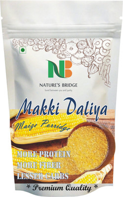 Nature's Bridge Makki Daliya | Maize Porridge | Makka Daliya | Makkai ka Daliya - 400 Gm(0.4 kg)