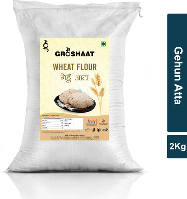 Groshaat Gehun Atta (Wheat Flour)- 2Kg Pack(2 kg)