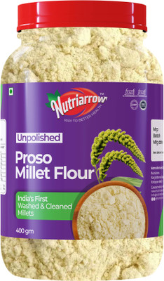 Nutriarrow Unpolished Proso Millet Flour, Washed & Cleaned(400 g)