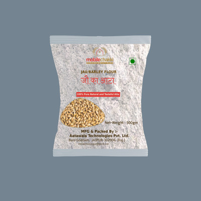 MOBILE CHAKKI Barley Flour/Jau Atta /Desi Jau Gluten Free Atta/Roti atta(0.5 kg)