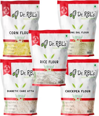 Dr. RBL's Corn Moong Dal Diabetic Care Chickpea Rice Flour Combo Pack of 5(2.5 kg, Pack of 5)