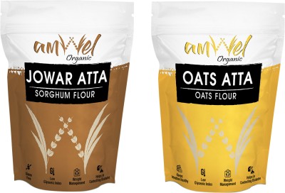 Amwel Combo of Oats, Sorghum Flour (Jowar)| Certified Organic(0.9 kg, Pack of 2)