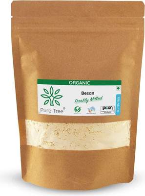 Pure Tree Certified Organic Chana Flour | Freshly Milled Fine Besan Organic Gram Flour(1800 g)
