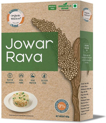 Organic Wisdom Jowar Rava (Millet Rava) | Natural & Gluten Free | High Protein & Fibre Rich(0.4 kg)
