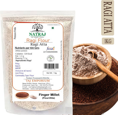 NATRAJ The Right Choice Ragi Ka Atta/Ragi Flour 1kg - finger millet flour(1 kg)