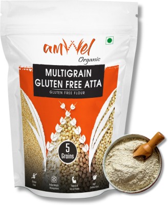 Amwel Organic Multigrain Gluten Free Atta | 900g x 4 pc | Five Super Grains(3.6 kg, Pack of 4)