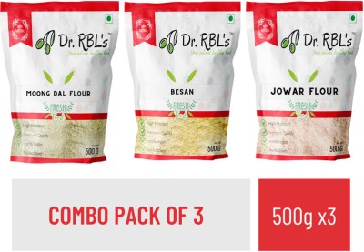 Dr. RBL's Moong Dal Flour Besan Jowar Flour(1.5 kg, Pack of 3)