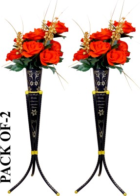 sky x Iron Vase(26 inch, Black)