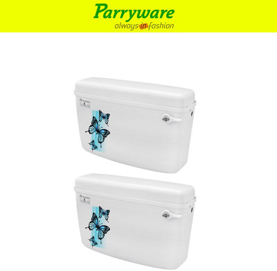 Parryware Glamour economy Single Flush Cistern set of 2 pic 025 Side Handle Flush Tank(White 10 L)