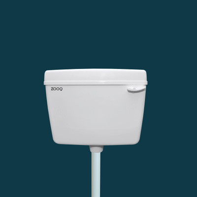ZOOQ Flush Tank for Toilet with 10 LTR Water Capacity/Polypropylene Toilet Flush Tank Side Handle Flush Tank(White 10 L)