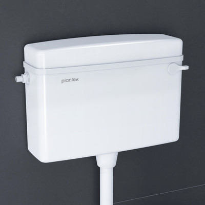 Plantex Polypropylene Toilet Flush Tank/Side Handle Flush Tank with Internal Accessories Side Handle Flush Tank(White 10 L)