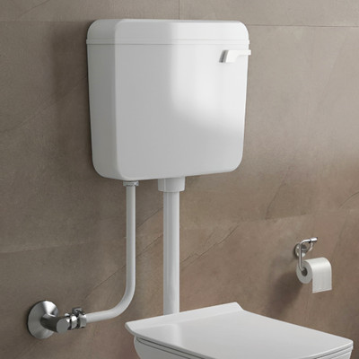 TAXAN CrystaL-WHITE Side Handle Flush Tank(White 10 L)