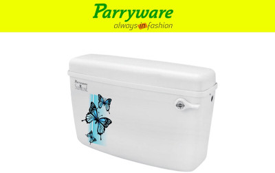 Parryware Glamour economy Single Flush Cistern set of 1 pic 144 Side Handle Flush Tank(White 10 L)