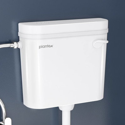 Plantex Flush Tank for Toilet/Single Flushing Cistern for Bathroom/Toilet Flush Tank Side Handle Flush Tank(White 10 L)