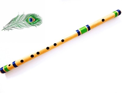 IBDA Bamboo Bansuri| C Natural Medium | for Professional / Beginner| 19 inch Basuri| Bamboo Flute(48 cm)