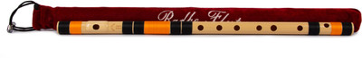 Radhe Flutes PVC Fiber B Natural Bansuri Middle Octave Left Handed With Velvet Cover PVC Flute(46 cm)