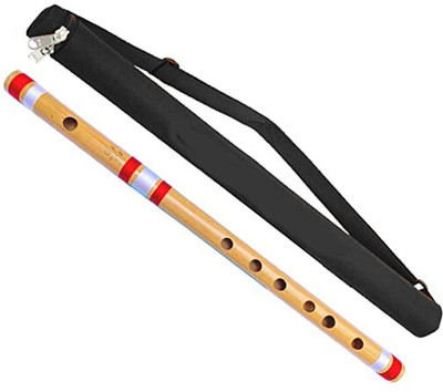 MAHADEV A Scale Bamboo Indian| Professional Flute | Bansuri with Bag Bamboo Flute(38 cm)
