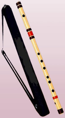 MAGA MART C Natural 7 Hole Right Hand Bansuri 19 inch Bag Bamboo Flute(47 cm)
