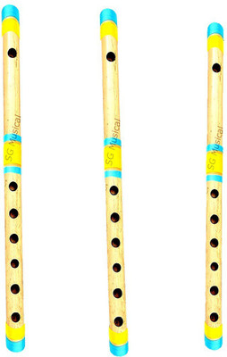 SG MUSICAL Flute Combo Indian B+G+G Scale Bamboo Flute(43 cm)