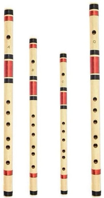 KHALSA MUSICAL Set of B-Scale, A-Scale, C-Scale & G-Scale Bamboo Flute Bamboo Flute(40 cm)