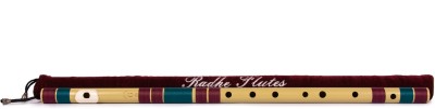 Radhe Flutes G Natural Base Right Handed Bansuri With Velvet Cover PVC Maroon & Dark Green PVC Flute(62 cm)