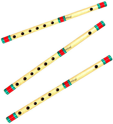 SG MUSICAL Flute Combo Indian G+B+C Scale Bamboo Flute(43 cm)