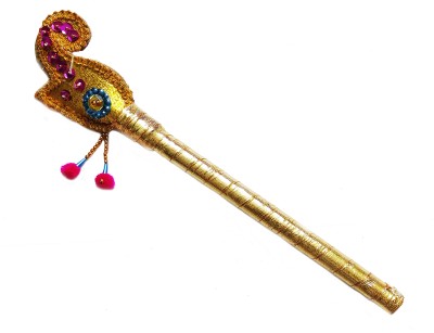 Dhinchak krishna decorative flute best for Mandir idols and Mythological role play Wooden Flute(30 cm)