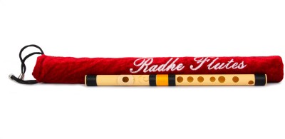 Radhe Flutes C Natural Bansuri Higher Octave RIGHT Handed With VELVET COVER PVC Flute(30 cm)