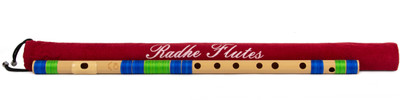 Radhe Flutes C Sharp Bansuri Middle Octave Right Handed Blue & Green With Velvet Cover PVC Flute(48 cm)