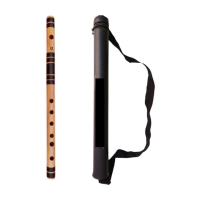Sample G SCALE MIDDLE FLUTE 17 INCH SIZE 6 HOLES BANSURI FOR BEGINNERS Bamboo Flute(45 cm)