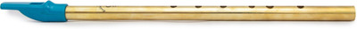 Radhe Flutes Brass Flute Soprano Vertical Blow Scale C Natural Brass Flute Brass Flute(36 cm)