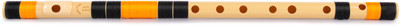 Radhe Flutes PVC Fiber B Natural Bansuri Middle Octave Left Handed PVC Flute(53.5 cm)