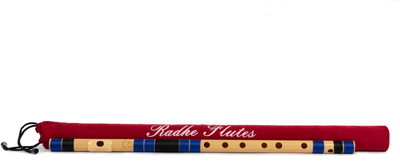 Radhe Flutes C Sharp Bansuri Middle Octave Right Handed Dark Blue & Black With Velvet Cover PVC Flute(48 cm)