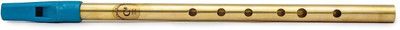 ABNF Brass Bansuri & Flute With C Sharp Soprano Vertical Blow Flute Brass Flute(30 cm)