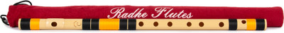 Radhe Flutes C Natural Bansuri Middle Octave LEFT HANDED With Velvet Cover PVC Flute(53 cm)