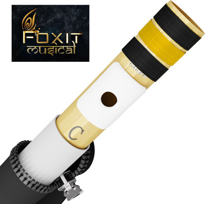 Foxit Musical Right Handed C Natural | Tuned With Tanpura A=440Hz | PVC Fiber Flute Fiber Flute(48 cm)