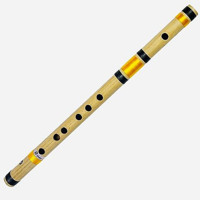 MAGA MART C Natural Sharp | for Professional / Beginner| 19 inch Basuri Bamboo Flute Bamboo Flute(48 cm)