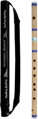 NEXTOMART Musical Regular C Natural 7 Hole Bamboo Flute Size 19 Inch Bansuri with Flute Bag Cover Free Bamboo Flute(48.5 cm)