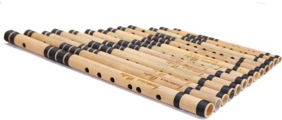 SG MUSICAL 13 pc. Natural Bamboo Flute Indian Bansuri Set Bamboo Flute(48 cm)