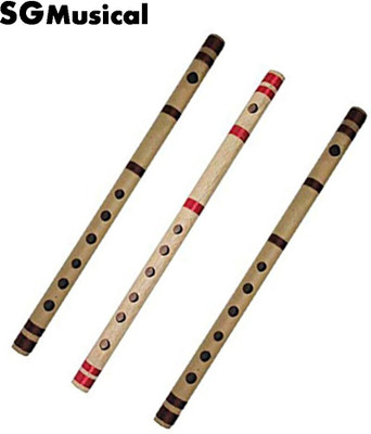 SG MUSICAL Bamboo Musical Instrument Handmade for Beginner Students Combo A, B & C Bamboo Flute(40 cm)