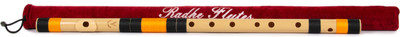 Radhe Flutes A Natural Base Octave RIGHT Hand With VELVET COVER PVC Flute(60.5 cm)